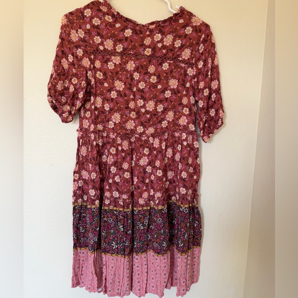 Knox Rose Floral Prairie Blouse in Rose and Pink